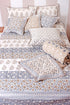 Mulmul Cotton Quilt in Floral Block Print